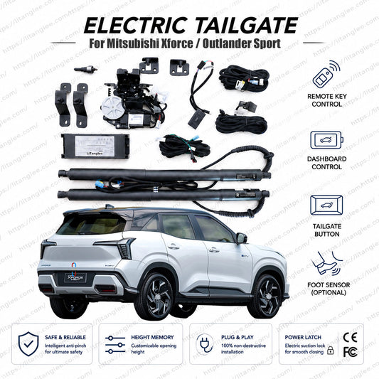 For Mitsubishi Xforce / Outlander Sport (GR1W/GE2W) 2023-2026 Smart Power Tailgate Lift Kit by LiTanglee® | Electric Trunk Opener with Soft Close | Native CAN-Bus Integrated | Performance SUV Upgrade | Non-Destructive Installation