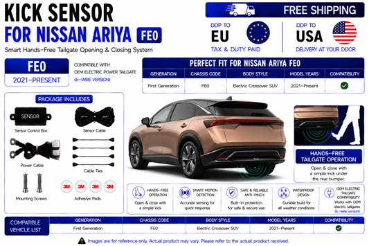 For Nissan Ariya FE0 OEM Electric Power Tailgate Smart Hands-Free Kick Sensor – Foot-Activated Tailgate Opening & Closing System