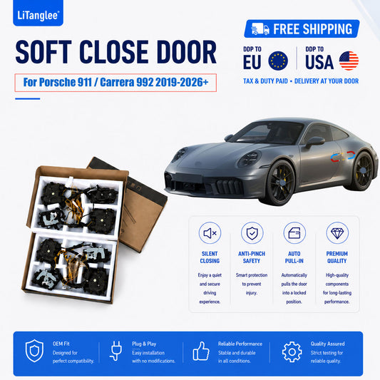 For Porsche 911 / Carrera 992 (2019-2026) Electric Soft Close Door Kit  | LiTanglee