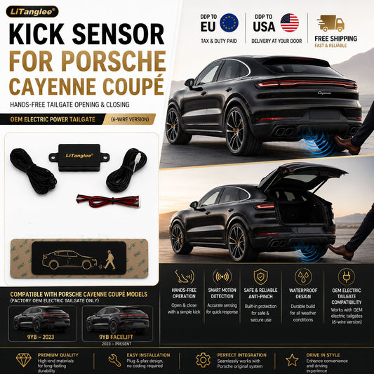 For Porsche Cayenne Coupe 9YB OEM Electric Power Tailgate Smart Hands-Free Kick Sensor – Foot-Activated Trunk Opening & Closing System