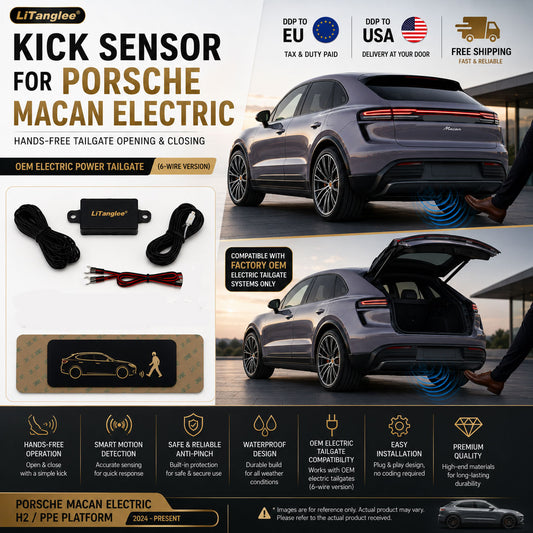 For Porsche Macan Electric H2 OEM Electric Power Tailgate Smart Hands-Free Kick Sensor – Foot-Activated Trunk Opening & Closing System