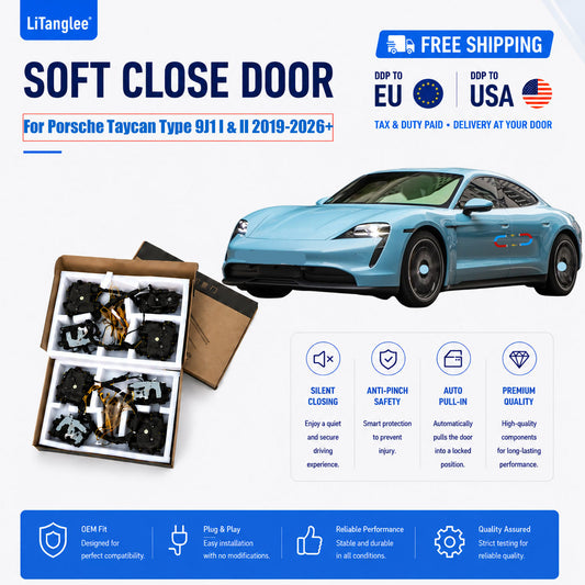 For Porsche Taycan Type 9J1 I & II (2019-2026+) Electric Soft Close Door Kit | LiTanglee