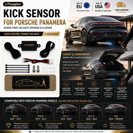 For Porsche Panamera 970.1 970.2 971.1 971.2 972 OEM Electric Power Tailgate Smart Hands-Free Kick Sensor – Foot-Activated Trunk Opening & Closing System