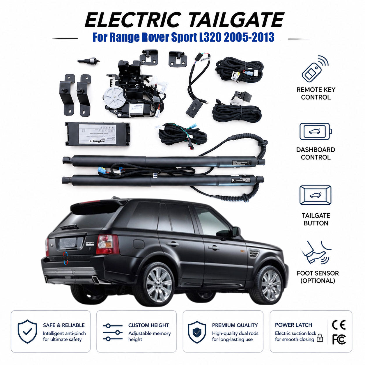 For Range Rover Sport L320 2005-2013 Automatic Power Tailgate Lift Kit | Electric Trunk Opener | Ultra-Silent | OEM Fit & CE Certified