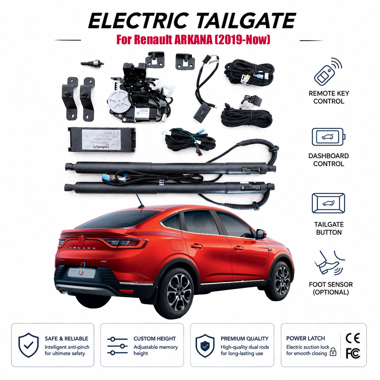 Electric Power Tailgate Lift for Renault ARKANA (2019-Now) | Coupé SUV Smart Trunk Upgrade | CE & FCC Certified