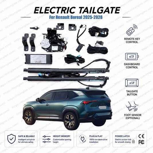 For Renault Boreal (2025-2028) Smart Power Tailgate Lift Kit | Electric Trunk Opener with Soft Close | Native CAN-Bus Integration | Plug-and-Play Non-Destructive Installation | DDP Shipping to EU & US