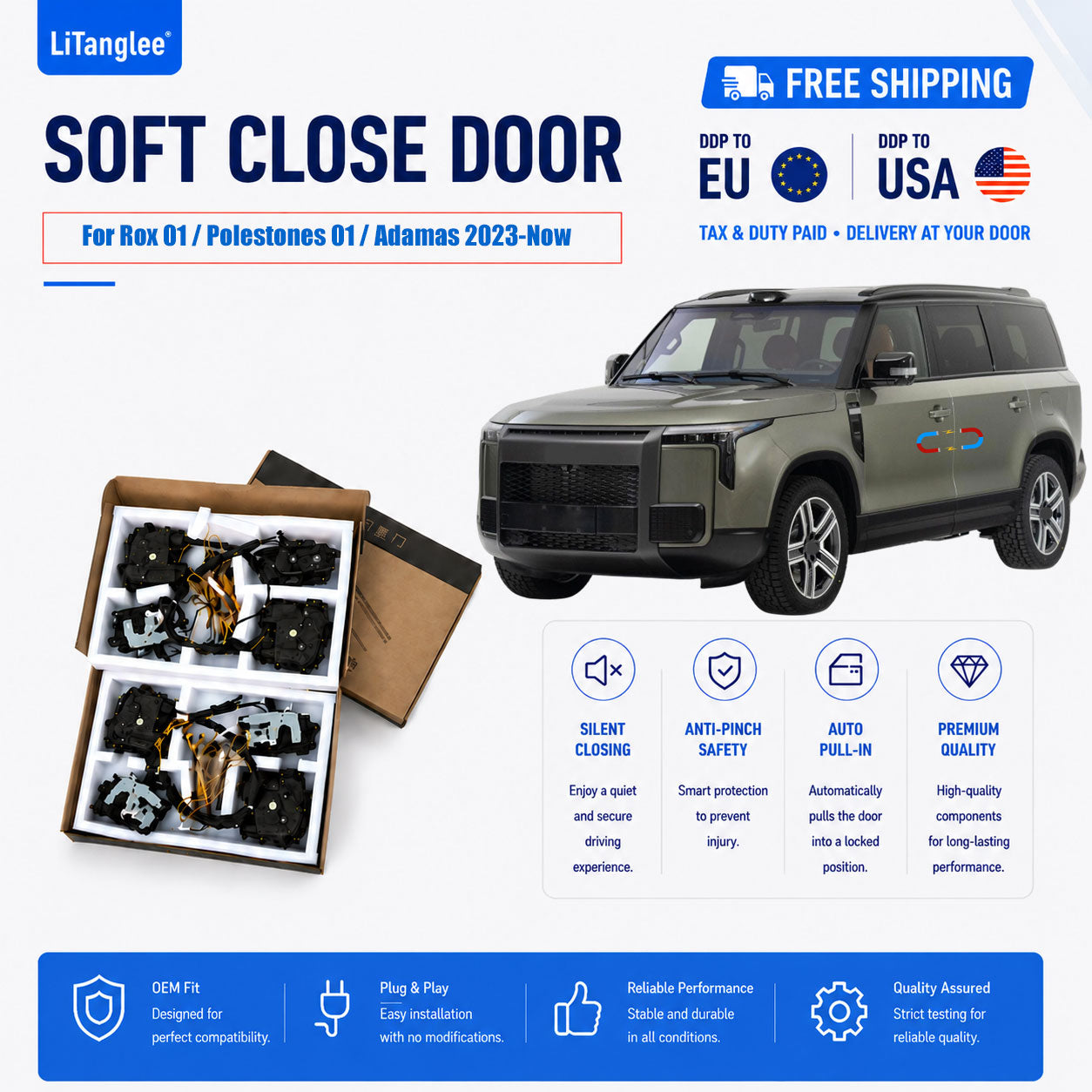 For Rox 01 / Polestones 01 / Adamas (2023-2027) Premium Electric Suction Door Kit