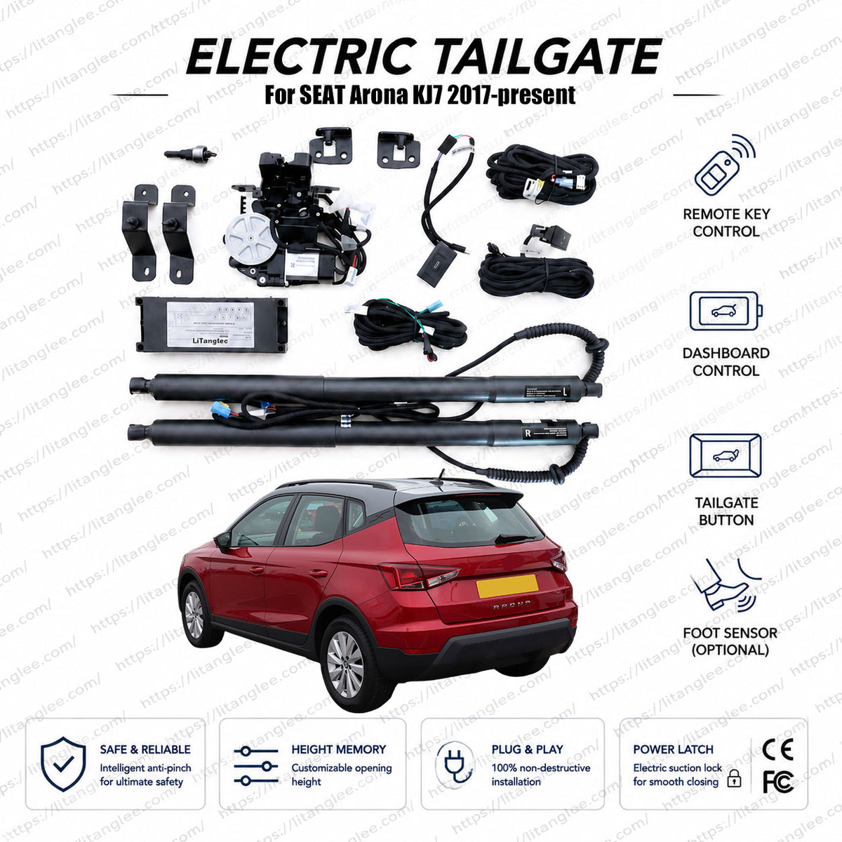 For SEAT Arona KJ7 2017-present Electric Power Tailgate Liftgate Kit Smart Automatic Trunk Opening and Closing System