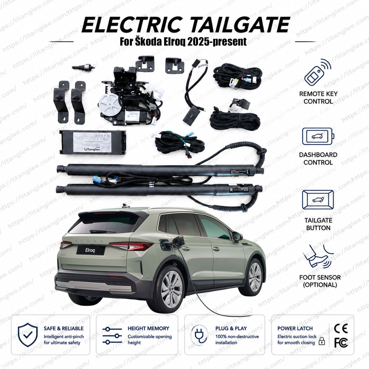 For Škoda Elroq 2025-present Electric Power Tailgate Liftgate Kit Smart Automatic Trunk Opening and Closing System