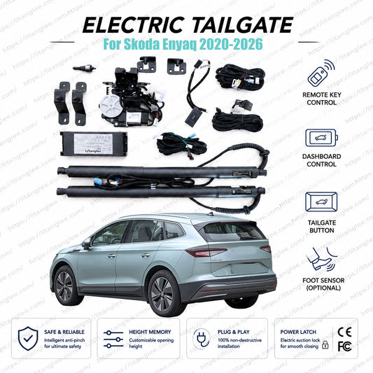For Skoda Enyaq iV 2020-2026 Power Tailgate Lift Kit | Smart Electric Trunk Opener | MEB EV Platform | SUV | Dual Struts | Ultra-Silent | OEM Fit & CE Certified
