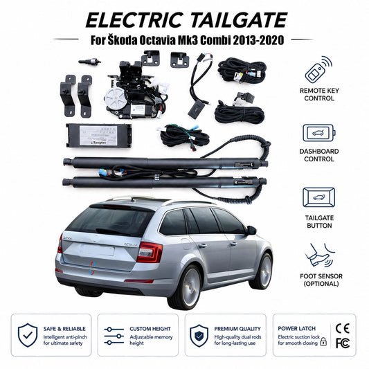 For Škoda Octavia Mk3 Combi Estate 5E 2013-2020 Automatic Power Tailgate Lift Kit | Electric Trunk Opener | Ultra-Silent | OEM Fit & CE Certified