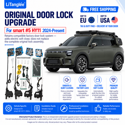 For Smart 5 / Smart #5 HY11 2024-Present Electric Soft Close Door Kit Original Lock Retained Automatic Door Closing System