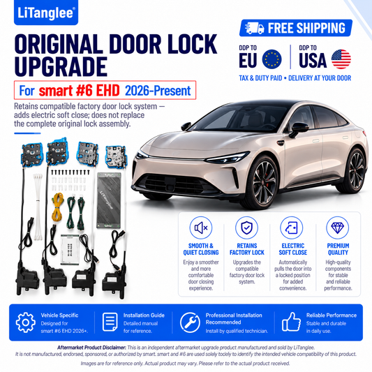 For Smart #6 EHD 2026-Present Electric Soft Close Door Kit Original Door Lock Retained Automatic Door Closing System