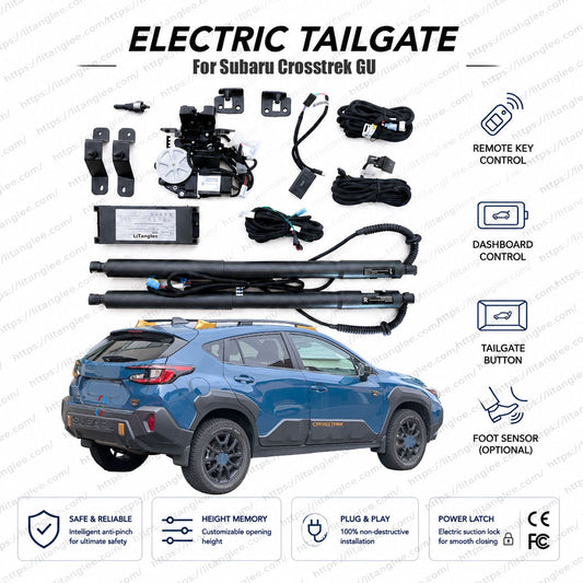 For Subaru Crosstrek GU 2023-2027 Smart Power Tailgate Lift Kit by LiTanglee® | Electric Trunk Opener with Soft Close | Full Digital Bus Integration | EyeSight & SGP-II Compatible | Dual Struts