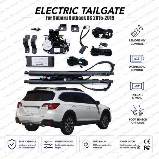 For Subaru Outback BS 2015-2019 Smart Power Tailgate Lift Kit by LiTanglee® | Electric Trunk Opener with Soft Close | EyeSight Compatible | Dual Heavy-Duty Struts