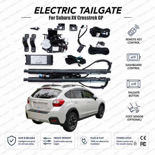 For Subaru XV GP / Crosstrek 2012-2017 Smart Power Tailgate Lift Kit by LiTanglee® | Electric Trunk Opener with Soft Close | Fits XV Crosstrek GP Chassis | Dual Heavy-Duty Struts