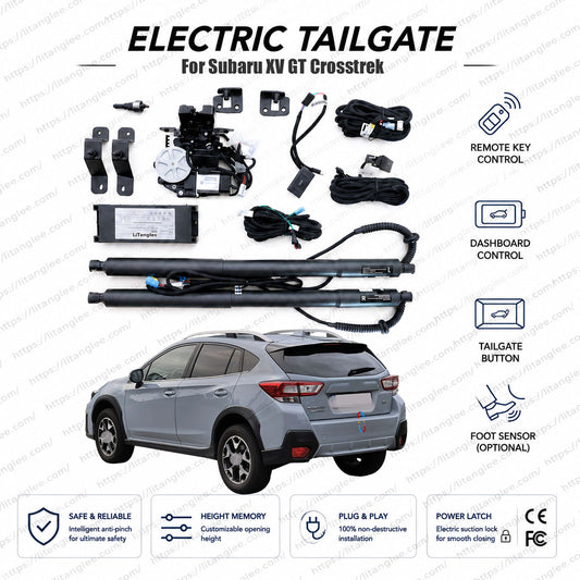 For Subaru XV GT / Crosstrek 2017-2023 Smart Power Tailgate Lift Kit by LiTanglee® | Electric Trunk Opener with Soft Close | EyeSight & SGP Compatible | Dual Heavy-Duty Struts