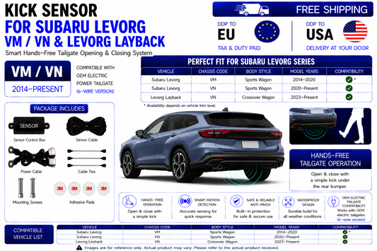 For Subaru Levorg VM VN & Levorg Layback OEM Electric Power Tailgate Smart Hands-Free Kick Sensor – Foot-Activated Tailgate Opening & Closing System