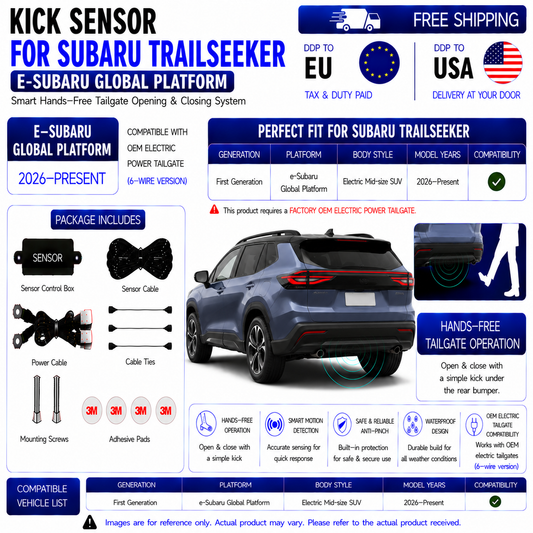 For Subaru Trailseeker OEM Electric Power Tailgate Smart Hands-Free Kick Sensor – Foot-Activated Tailgate Opening & Closing System