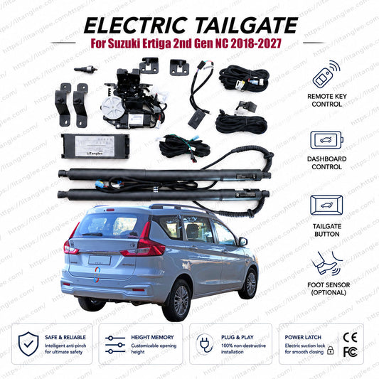 For Suzuki Ertiga 2nd Gen NC 2018-2026 Power Tailgate Lift Kit | Smart Electric Trunk Opener | 7-Seater MPV | Dual Struts | OEM Fit & CE Certified