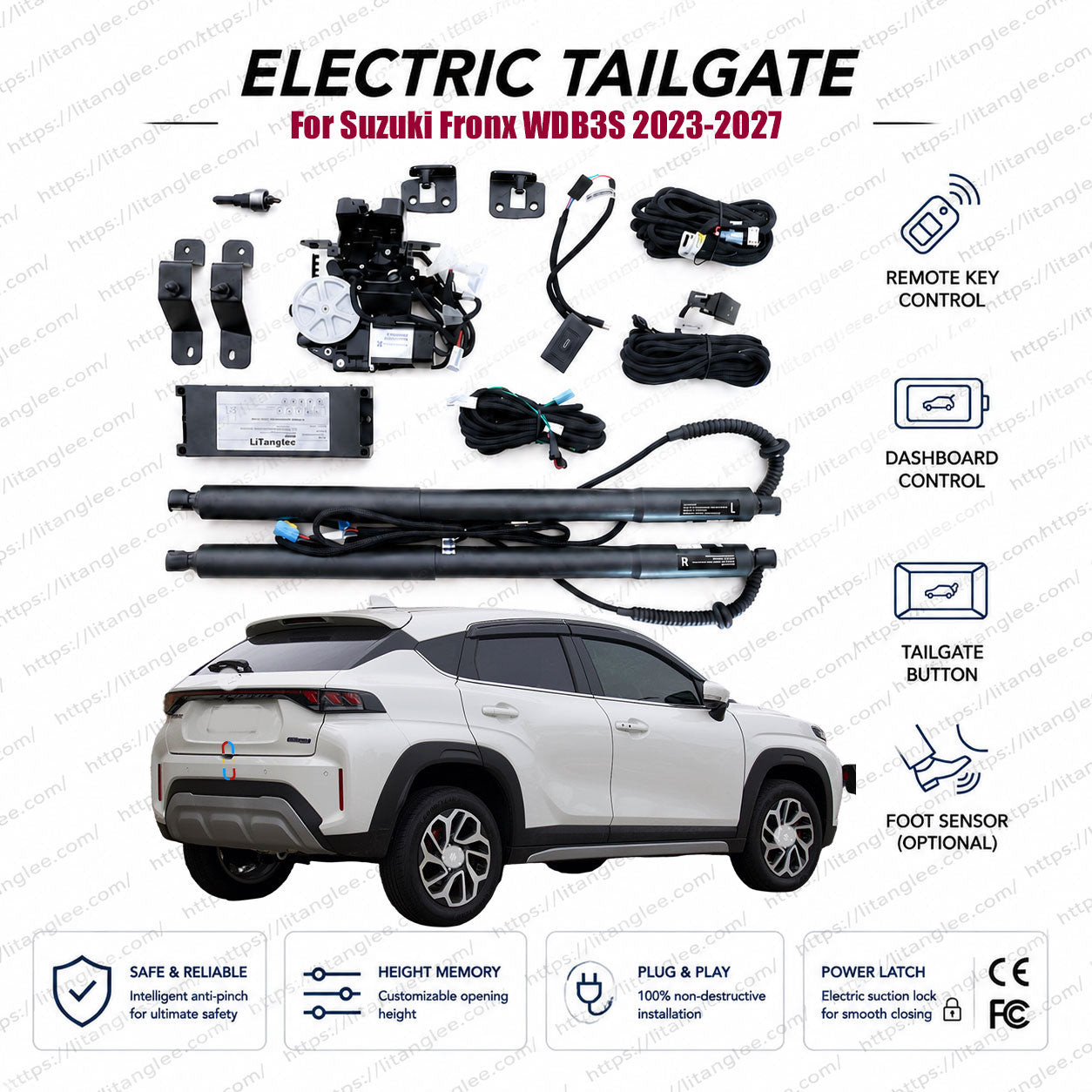 Für Suzuki Fronx WDB3S 2023-2026 Elektrische Heckklappe | Smarter Kofferraumöffner | Coupé SUV | Doppelstreben | Ultra-Leise | OEM-Passform & CE-zertifiziert