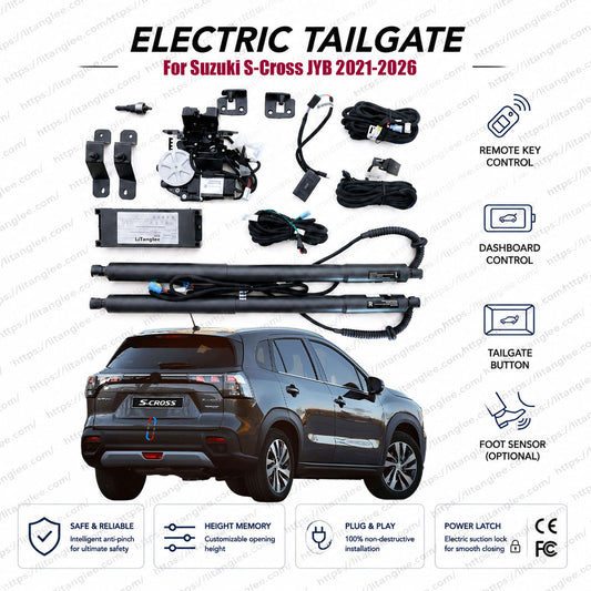 For Suzuki S-Cross JYB 2021-2026 Power Tailgate Lift Kit | Smart Electric Trunk Opener | 3rd Gen | Crossover SUV | Dual Struts | OEM Fit & CE Certified