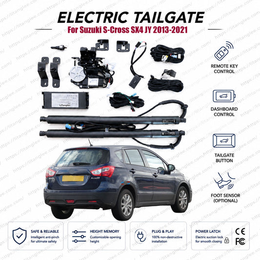For Suzuki S-Cross SX4 JY 2013-2021 Power Tailgate Lift Kit | Smart Electric Trunk Opener | 2nd Gen | Crossover SUV | Dual Struts | OEM Fit & CE Certified