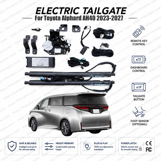 For Toyota Alphard AH40 2023-2027 Power Tailgate Lift Kit | Smart Electric Trunk Opener | 4th Gen | Luxury MPV | Dual Struts | OEM Fit & CE Certified