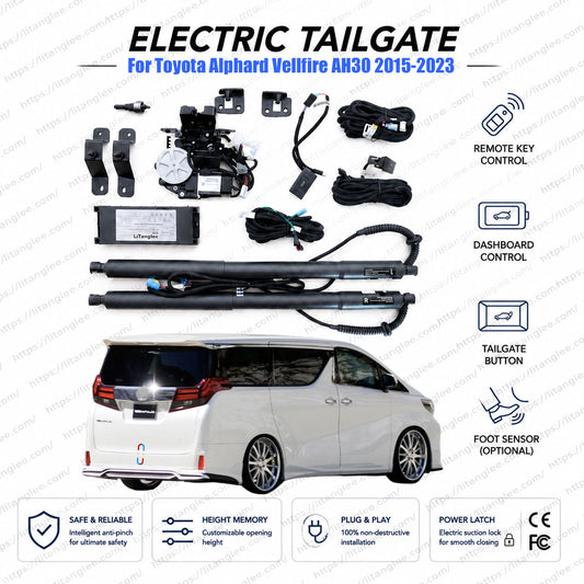 For Toyota Alphard Vellfire AH20 2008-2014 Power Tailgate Lift Kit | Smart Electric Trunk Opener | 2nd Gen | Dual Struts | Ultra-Silent | OEM Fit & CE Certified
