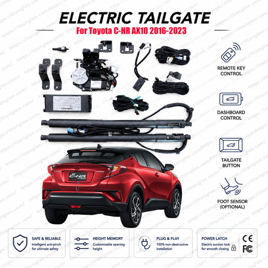 Für Toyota C-HR AX10 2016-2023 Elektrische Heckklappe | Smarter Kofferraumöffner | Hybrid | Ultra-leise | OEM-Passform & CE-zertifiziert