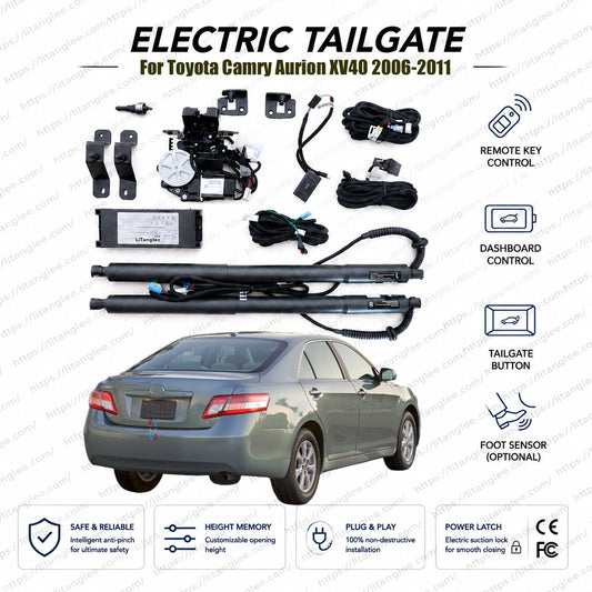 Für Toyota Camry Aurion XV40 2006–2011 Automatisches Heckklappen-Hebeset | Klassischer Camry 40er Serie | Intelligenter Kofferraumöffner | Ultra-leise | OEM-Passform & CE-zertifiziert