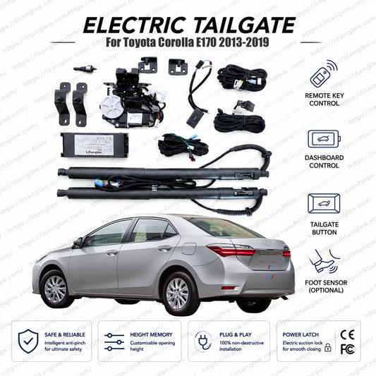 Für Toyota Corolla E170 2013–2019 Automatisches elektrisches Heckklappen-Kit | Intelligenter elektrischer Kofferraumöffner | Altis | Ultraleise | OEM-Passform & CE-zertifiziert