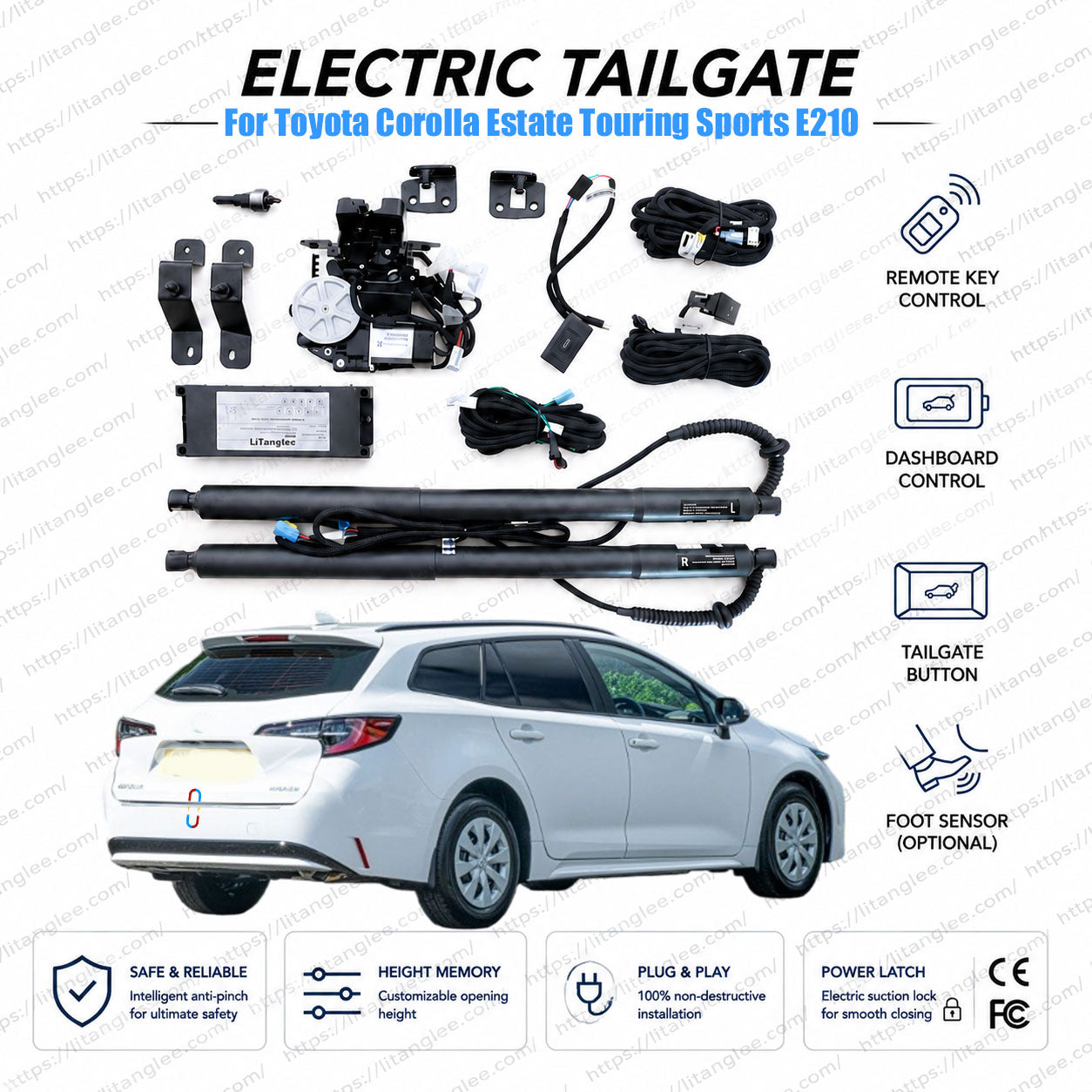 For Toyota Corolla Estate Touring Sports E210 2019-2026 Power Tailgate Lift Kit | Smart Electric Trunk Opener | Ultra-Silent | OEM Fit & CE Certified