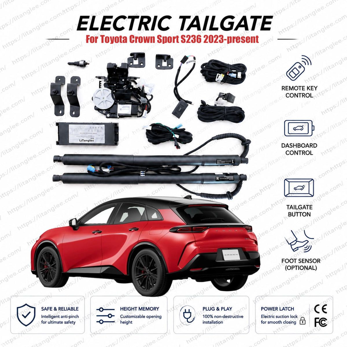 For Toyota Crown Sport S236 2023-present Electric Power Tailgate Liftgate Kit Smart Automatic Trunk Opening and Closing System