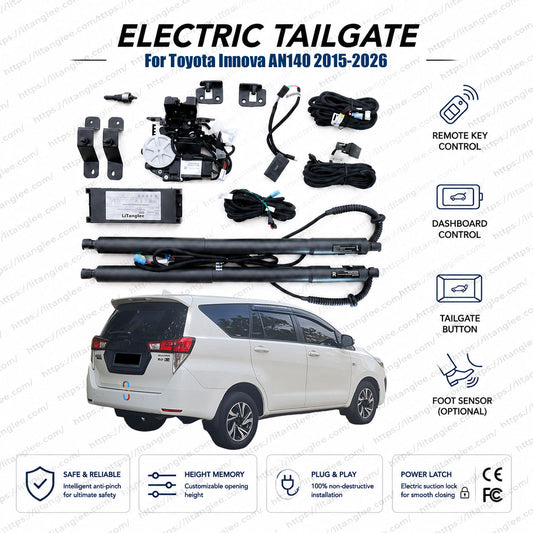Für Toyota Innova AN140 2015-2026 Elektrische Heckklappen-Nachrüstlösung | Intelligenter Heckklappenöffner | Crysta | Extrem leise | OEM-Passform & CE-zertifiziert