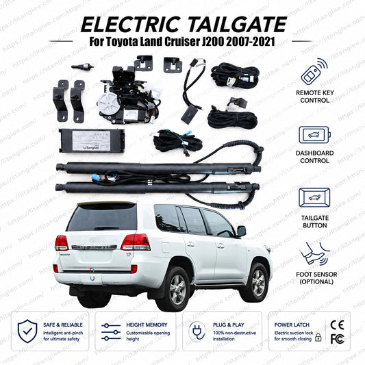 Für Toyota Land Cruiser J200 2007-2021 Automatisches Heckklappen-Lift-Kit | LC200 Intelligenter Elektrischer Kofferraumöffner | Ultra-Leise | OEM-Passform & CE-Zertifiziert