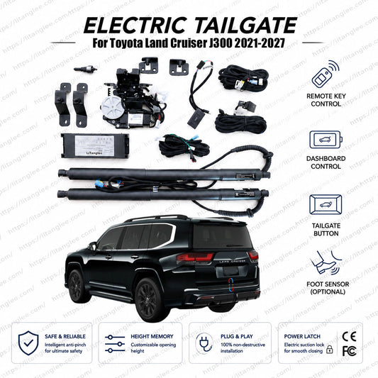 Für Toyota Land Cruiser J300 2021-2026 Automatisches Power-Heckklappen-Nachrüstset | LC300 Smarter Elektrischer Kofferraumöffner | TNGA-F | Ultra-leise | OEM-Passform & CE-zertifiziert