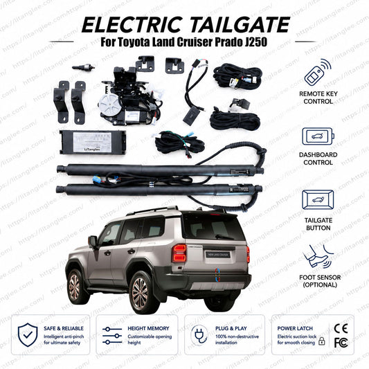 Für Toyota Land Cruiser Prado J250 2024–2026 Automatisches elektrisches Heckklappen-Hebekit | Neue Prado 250 Serie | Smarter Kofferraumöffner | Ultra-leise | OEM-Passform & CE-zertifiziert