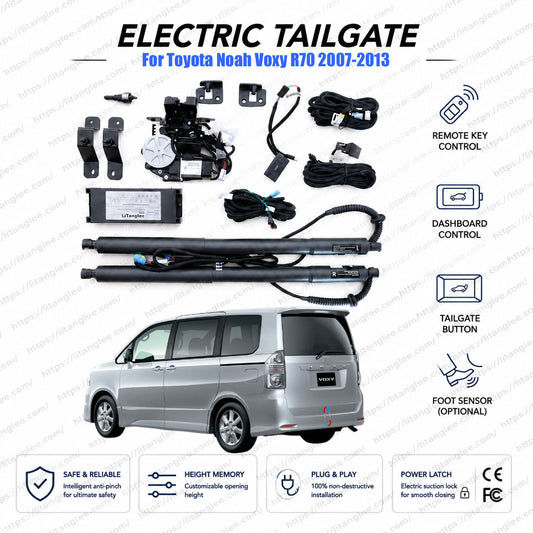 Für Toyota Noah Voxy R70 2007–2013 elektrische Heckklappe | Smart elektrische Heckklappe | 2. Gen. | Doppelstreben | Ultra-leise | OEM-Passform & CE-zertifiziert