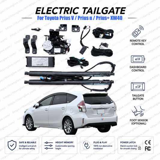 For Toyota Prius V / Prius α / Prius+ XW40 2011-2021 Power Tailgate Lift Kit | Smart Electric Trunk Opener | Hybrid Wagon | Dual Struts | Ultra-Silent | OEM Fit & CE Certified