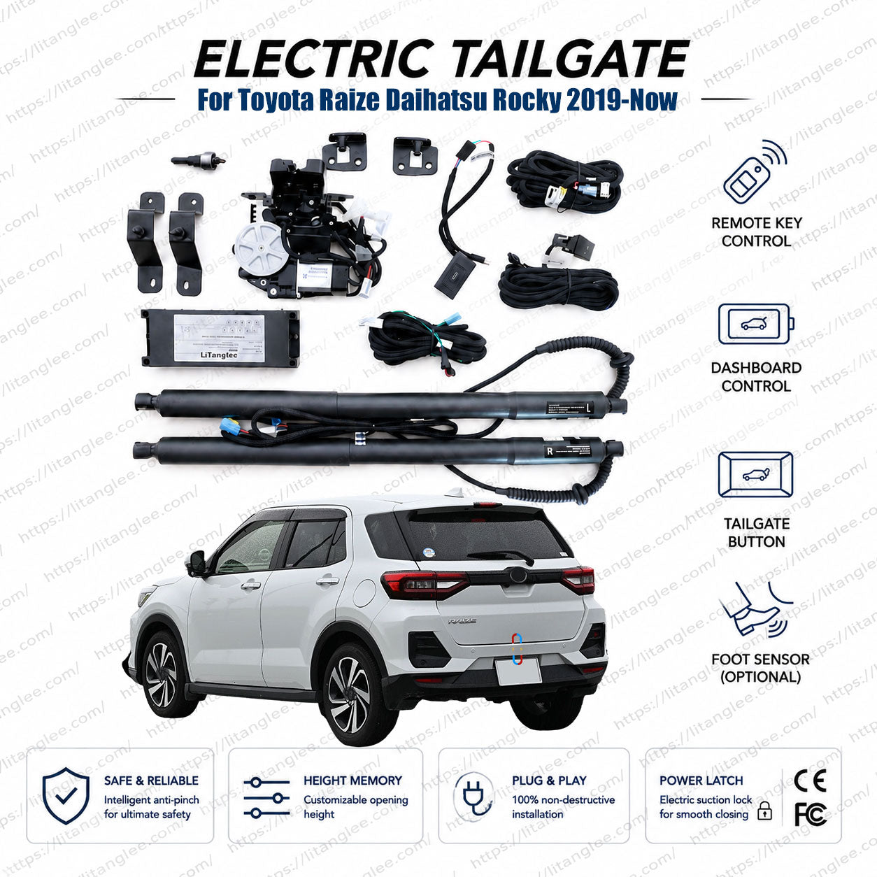 For Toyota Raize Daihatsu Rocky 2019-2027 Power Tailgate Lift Kit | Smart Electric Trunk Opener | Perodua Ativa | OEM Fit & CE Certified