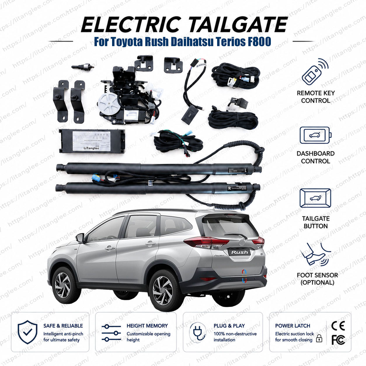 For Toyota Rush Daihatsu Terios F800 2017-2027 Power Tailgate Lift Kit | Smart Electric Trunk Opener | Ultra-Silent | OEM Fit & CE Certified