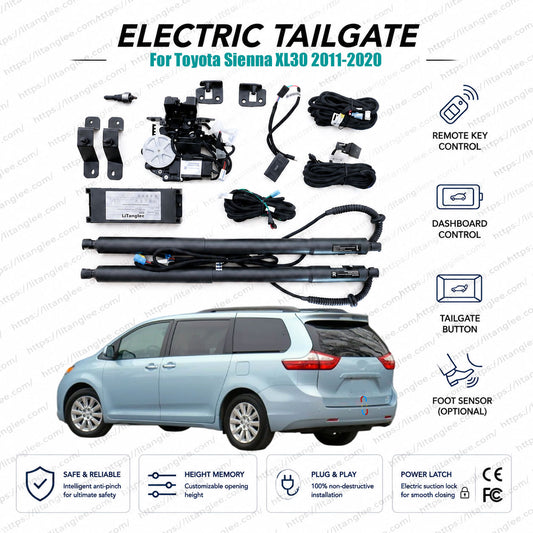 Für Toyota Sienna XL30 2011-2020 Elektrischer Heckklappenöffner | Intelligente elektrische Kofferraumöffnung | 3. Gen | Ultra-Leise | OEM-Passform & CE-zertifiziert