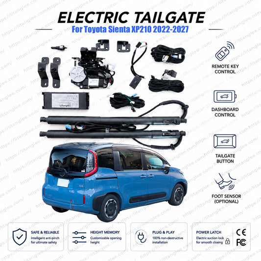 Für Toyota Sienta XP210 2022-2027 Power Tailgate Lift Kit | Elektrischer Kofferraumöffner | 3. Generation | Hybrid | Ultra-Leise | OEM-Passform & CE-zertifiziert