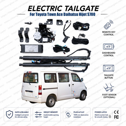 Für Toyota Town Ace Daihatsu Hijet S700 2021-2026 Elektrische Heckklappen-Hebevorrichtung | Intelligenter elektrischer Kofferraumöffner | Ultra-leise | OEM-Passform & CE-zertifiziert