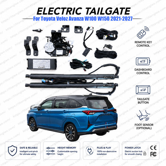 Für Toyota Veloz Avanza W100 W150 2021-2026 Elektrische Heckklappenlift-Kit | Intelligenter elektrischer Kofferraumöffner | 3. Generation | MPV | Ultra-leise | OEM-Passform & CE-zertifiziert
