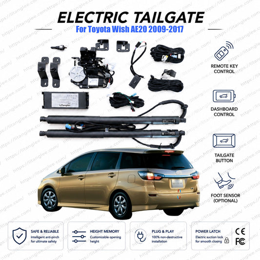 Für Toyota Wish AE20 2009-2017 Power Heckklappenlift-Kit | Intelligenter elektrischer Kofferraumöffner | 2. Generation | Doppelstreben | Ultra-Leise | OEM-Passform & CE-zertifiziert