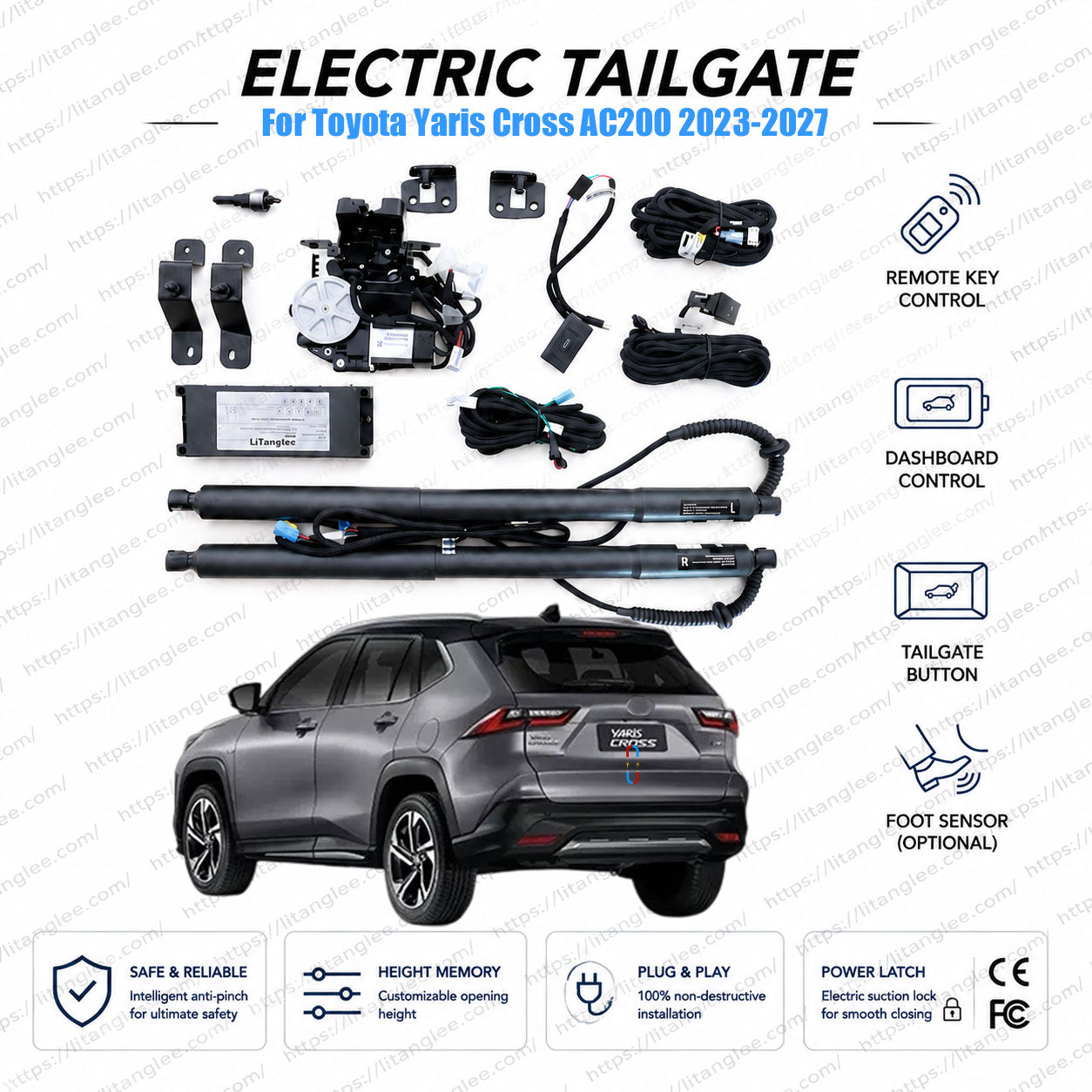 For Toyota Yaris Cross AC200 2023-2027 Power Tailgate Lift Kit | Smart Electric Trunk Opener | DNGA | Ultra-Silent | OEM Fit & CE Certified