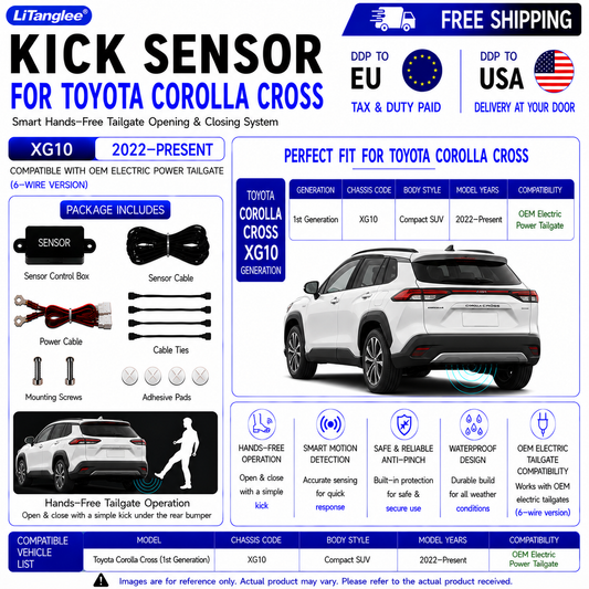 For Toyota Corolla Cross XG10 OEM Electric Power Tailgate Smart Hands-Free Kick Sensor – Foot-Activated Tailgate Opening & Closing System