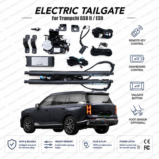 For Trumpchi GS8 II / ES9 2022-2027 Smart Power Tailgate Lift Kit by LiTanglee® | Electric Trunk Opener with Soft Close | Heavy-Duty Actuators for Flagship SUV | CAN-Bus Integrated | Non-Destructive Installation